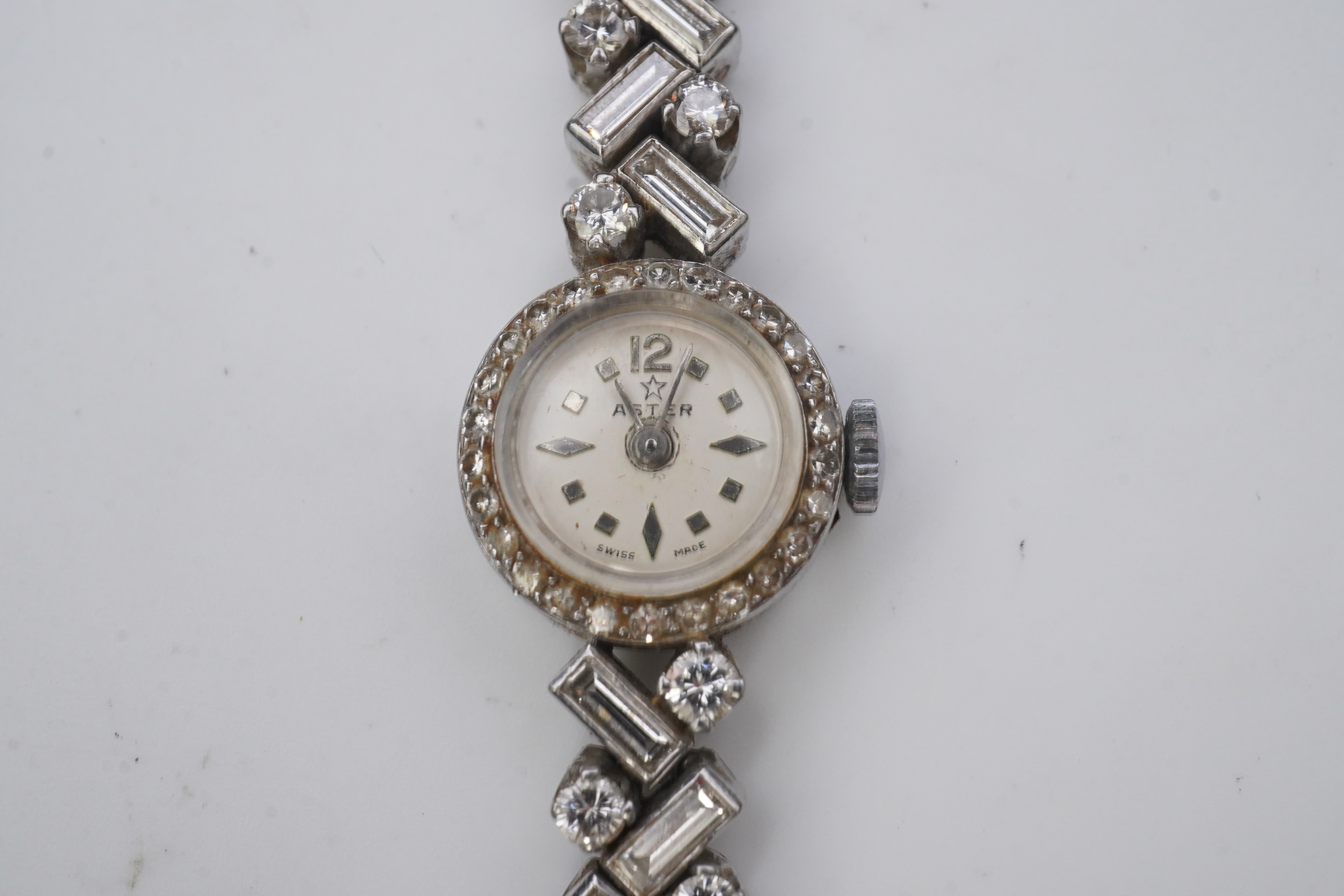 Aster, a stylish lady's diamond cocktail watch, 1960s